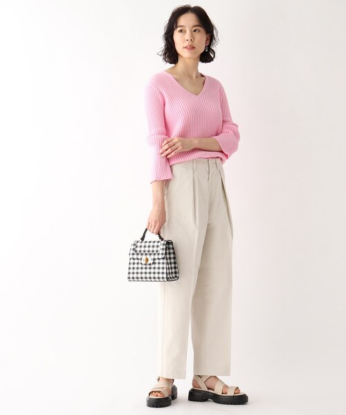 OPAQUE.CLIP（オペークドットクリップ）の「◆オーガニックコットン ワイドリブプルオーバー（ニット/セーター・レディース・ライトブルー/グリーン系その他5/ホワイト系/ピンク系/ブラック系7・40/38/42）」の20枚目の写真