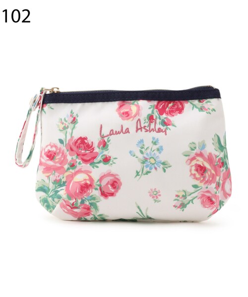 LAURA ASHLEY（ローラアシュレイ）の「バンチェッドロージズ柄　マイバッグ（エコバッグ/サブバッグ・レディース・ホワイト系その他/ネイビー系・00）」の9枚目の写真