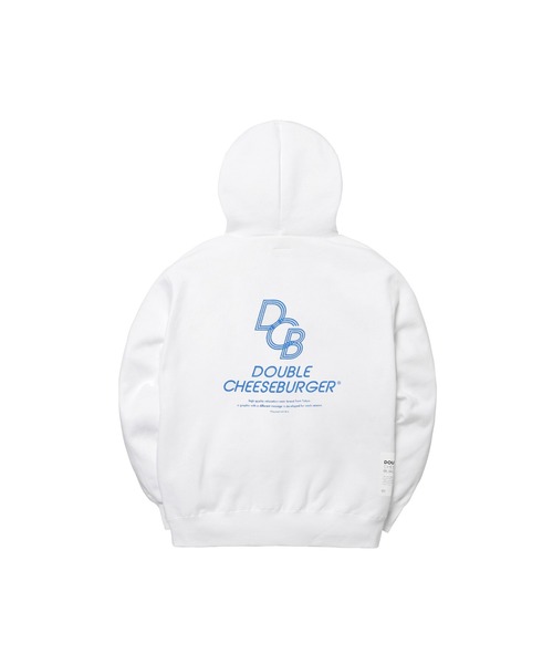 DOUBLE CHEESEBURGER(ダブルチーズバーガー)の「ダブルチーズバーガー フーディー -Three Line Logo- / DOUBLE CHEESEBURGER Hoodie -Three Line Logo-(パーカー・レディース・ホワイト/ブラック・1/2)」の3枚目の写真