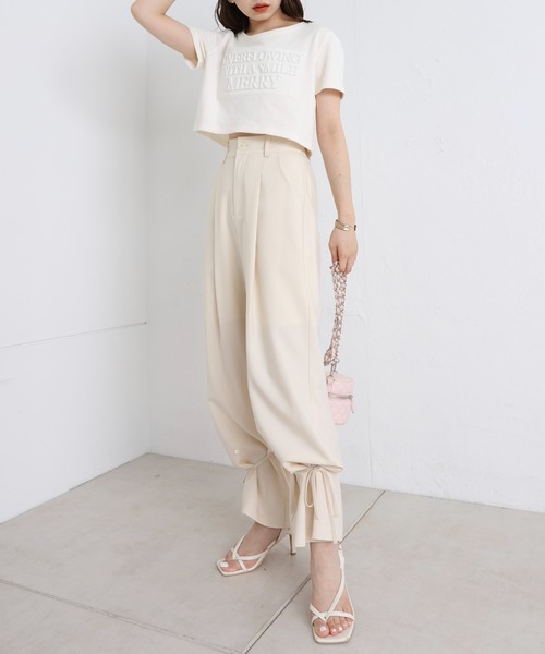 Chico（チコ）の「裾ドロストデザインパンツ（その他パンツ・レディース・ブラック/グレー/アイボリー・FREE）」の19枚目の写真