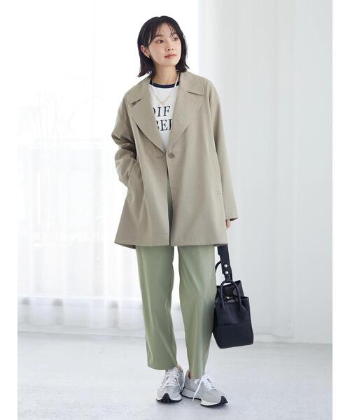 Green　Parks（グリーンパークス）の「Big テーラードジャケット（テーラードジャケット・レディース・ベージュ/ダークグレー・FREE）」の16枚目の写真