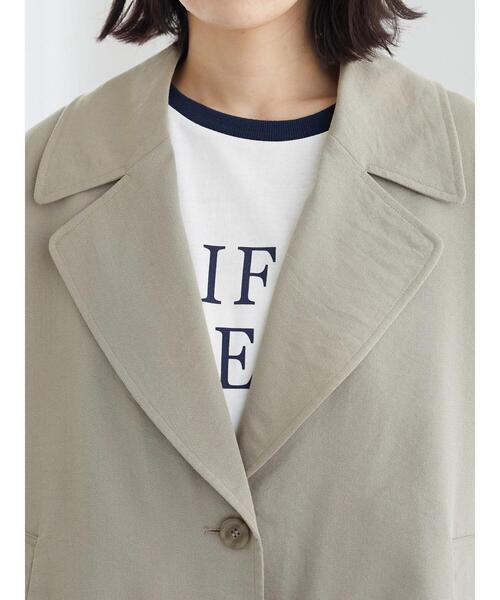 Green　Parks（グリーンパークス）の「Big テーラードジャケット（テーラードジャケット・レディース・ベージュ/ダークグレー・FREE）」の10枚目の写真