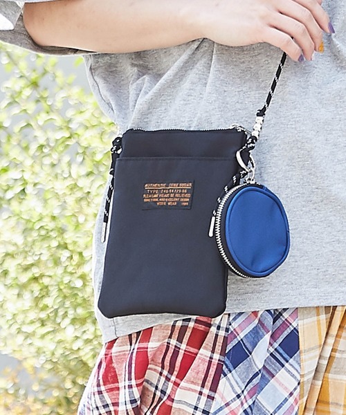 CUBE SUGAR（キューブシュガー）の「丸ポーチ付きミニショルダーバッグ（ショルダーバッグ・レディース・ブラック/ベージュ/カーキ・M）」の2枚目の写真