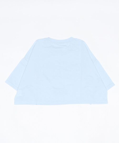 ANAP GｉRL（アナップガール）の「ショート裏毛カレッジトップスカットソー（Tシャツ/カットソー・キッズ・ライトブルー/グレー/スミクロ・S/M）」の8枚目の写真