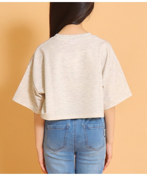 ANAP GｉRL（アナップガール）の「ショート裏毛カレッジトップスカットソー（Tシャツ/カットソー・キッズ・ライトブルー/グレー/スミクロ・S/M）」の18枚目の写真