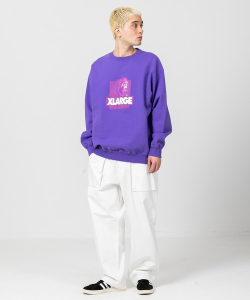 XLARGE（エクストララージ）の「XLARGE×DAVID FLORES BOX OG CREWNECK SWEAT（スウェット・メンズ・パープル/ブラック/ブルー・MEDIUM/SMALL/X-LARGE/LARGE）」の19枚目の写真