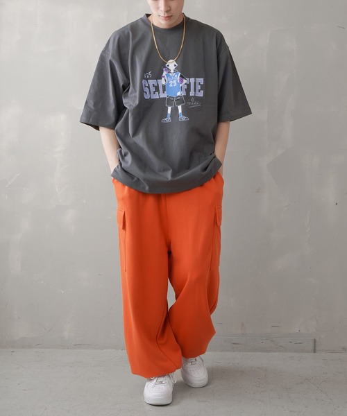 SPINNS(スピンズ)の「【6色展開】ドローコード 裏毛バルーンスノーカーゴパンツ(その他パンツ・メンズ・ホワイト/ブラック/グレー/イエロー/オレンジ/グリーン・M/L)」の6枚目の写真