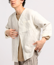 FLANDERSLINEN シャツカーディガン