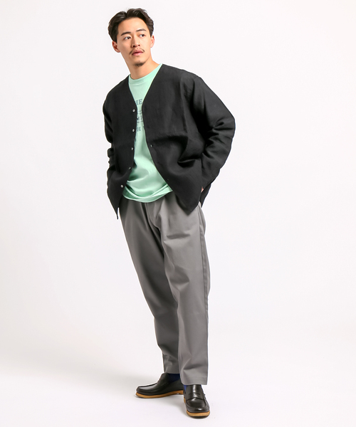 B.C STOCK(ベーセーストック)の「FLANDERSLINEN シャツカーディガン(シャツ/ブラウス・メンズ・ホワイト/ブラック/カーキ・MEDIUM/LARGE)」の7枚目の写真
