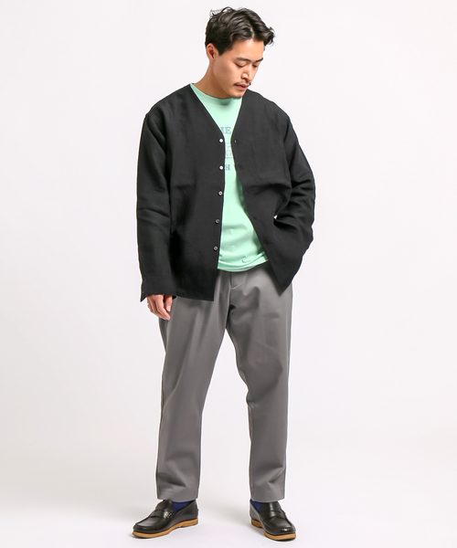 B.C STOCK(ベーセーストック)の「FLANDERSLINEN シャツカーディガン(シャツ/ブラウス・メンズ・ホワイト/ブラック/カーキ・MEDIUM/LARGE)」の8枚目の写真