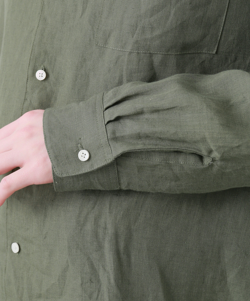 B.C STOCK(ベーセーストック)の「FLANDERSLINEN シャツカーディガン(シャツ/ブラウス・メンズ・ホワイト/ブラック/カーキ・MEDIUM/LARGE)」の20枚目の写真
