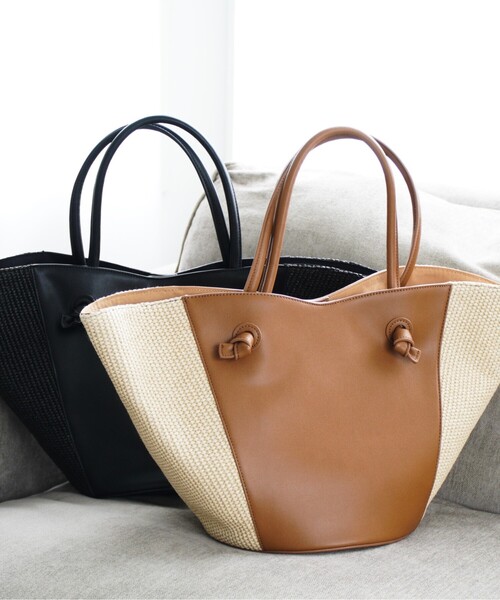 UNTITLED（アンタイトル）の「◆【STORY掲載】ビッグトート（トートバッグ・レディース・ブラック/キャメル・00）」の3枚目の写真