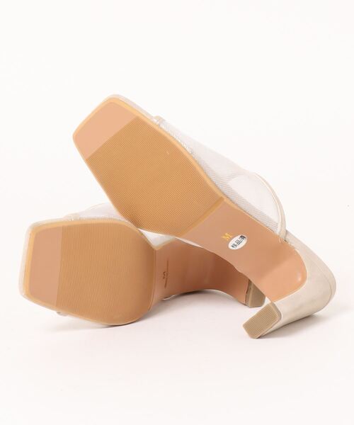 CHILLE(チル)の「シースルースクエアトゥサンダル(サンダル・レディース・ブラック/アイボリー・LL/S/M/L)」の4枚目の写真