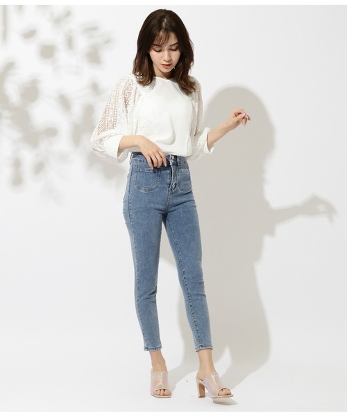 CHILLE(チル)の「シースルースクエアトゥサンダル(サンダル・レディース・ブラック/アイボリー・LL/S/M/L)」の7枚目の写真