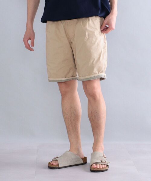 SHIPS(シップス)の「SHIPS: ダブルクロス セイル イージーショーツ(チノパンツ・メンズ・ベージュ/ライトオリーブ/ネイビー・SMALL/MEDIUM/LARGE/X-LARGE)」の1枚目の写真