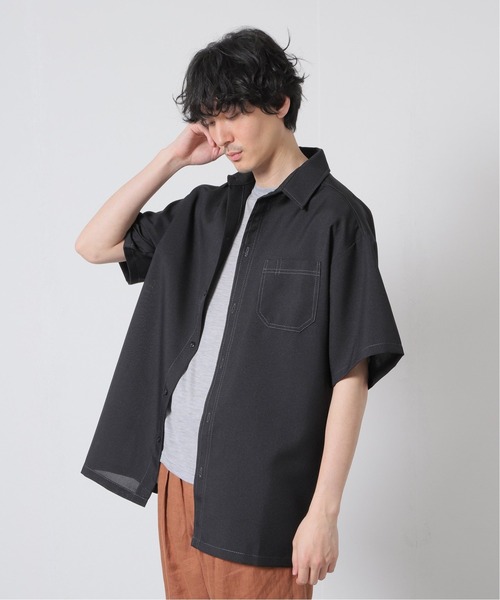 Cal Top(キャルトップ)の「【CALTOP/キャルトップ】別注 SOLID STANDARD シャツ(シャツ/ブラウス・メンズ・ブラック/ホワイト/ブラウン/チャコールグレー/ライトグレー/ネイビー・MEDIUM/LARGE)」の2枚目の写真