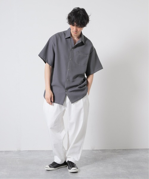 Cal Top(キャルトップ)の「【CALTOP/キャルトップ】別注 SOLID STANDARD シャツ(シャツ/ブラウス・メンズ・ブラック/ホワイト/ブラウン/チャコールグレー/ライトグレー/ネイビー・MEDIUM/LARGE)」の8枚目の写真