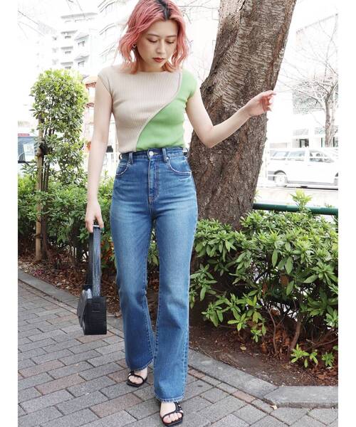 MURUA（ムルーア）の「ウェーブカットニットタンク（タンクトップ・レディース・ホワイト/ブラック/その他1・FREE）」の12枚目の写真