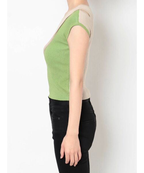 MURUA（ムルーア）の「ウェーブカットニットタンク（タンクトップ・レディース・ホワイト/ブラック/その他1・FREE）」の7枚目の写真