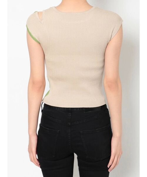 MURUA（ムルーア）の「ウェーブカットニットタンク（タンクトップ・レディース・ホワイト/ブラック/その他1・FREE）」の5枚目の写真