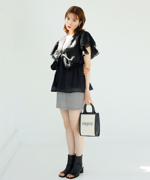 one after another NICE CLAUP（ワンアフターアナザーナイスクラップ）の「前後2wayチュールリボンブラウス（シャツ/ブラウス・レディース・ブラック/ブラック系その他/ブラック系その他2・FREE）」の18枚目の写真