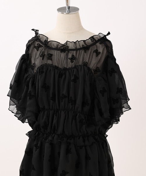 one after another NICE CLAUP（ワンアフターアナザーナイスクラップ）の「前後2wayチュールリボンブラウス（シャツ/ブラウス・レディース・ブラック/ブラック系その他/ブラック系その他2・FREE）」の7枚目の写真