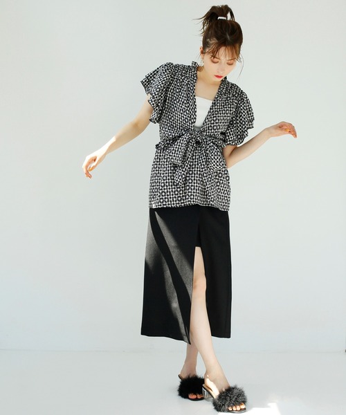 one after another NICE CLAUP（ワンアフターアナザーナイスクラップ）の「前後2wayチュールリボンブラウス（シャツ/ブラウス・レディース・ブラック/ブラック系その他/ブラック系その他2・FREE）」の21枚目の写真