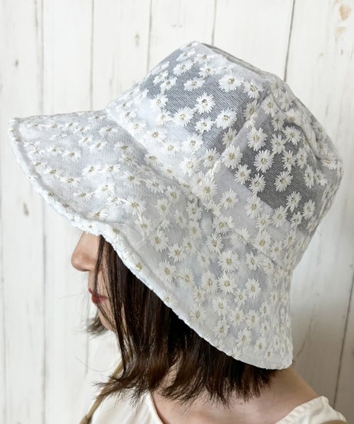 paravion（パラビオン）の「K/シースルーバケットHAT（ハット・レディース・ホワイト/ピンク/ブルー・ONESIZE）」の6枚目の写真