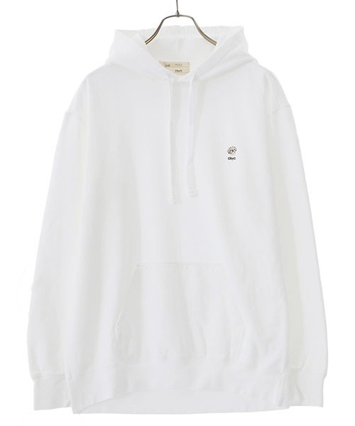 77circa（ナナナナサーカ）の「77circa / ナナナナサーカ：【レディース】o by o embloidery hoody：oo21aw-04[DEA]（パーカー・レディース・ホワイト/グレー系その他・L/M）」の2枚目の写真