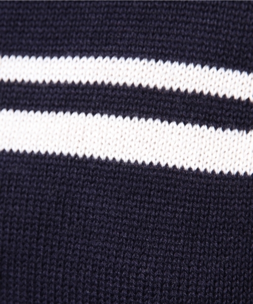 DISCOAT（ディスコート）の「【Discoat】セーラーJQDプルオーバー（ニット/セーター・レディース・オフホワイト/ネイビー・ﾌﾘ-）」の6枚目の写真