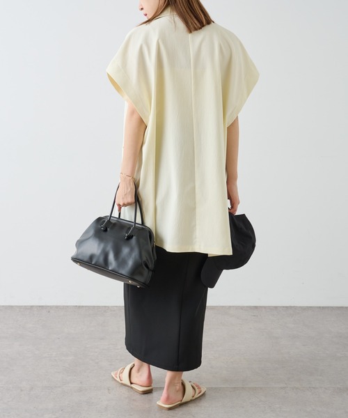 COLONY 2139(コロニートゥーワンスリーナイン)の「クレープノースリーブジレ/ベスト/セットアップ可(ベスト・レディース・アイボリー/グレイッシュベージュ/ブラック/ピンク・FREE)」の14枚目の写真