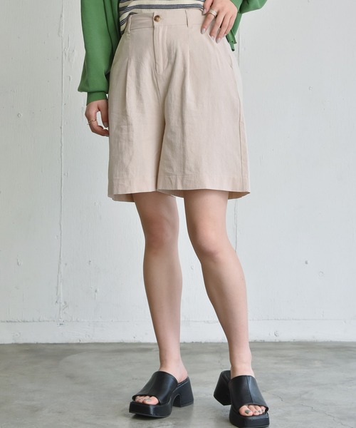 RETRO GIRL（レトロガール）の「麻ライクSPT（その他パンツ・レディース・ブラック/アイボリー/マスタード/グリーン・FREE）」の2枚目の写真