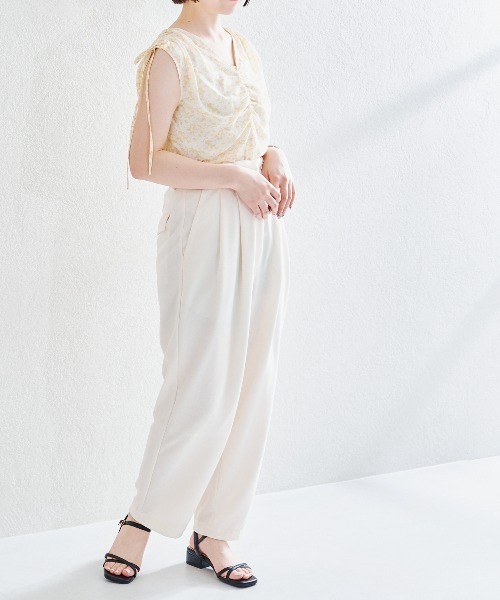 acro（アクロ）の「フラワープリントギャザーブラウス/AC1433（シャツ/ブラウス・レディース・ピンク/イエロー/ブルー/グリーン・ﾌﾘ-）」の9枚目の写真