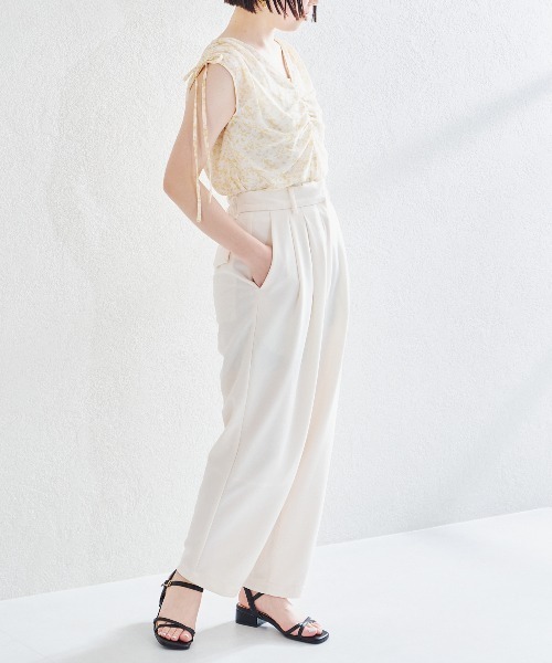 acro（アクロ）の「フラワープリントギャザーブラウス/AC1433（シャツ/ブラウス・レディース・ピンク/イエロー/ブルー/グリーン・ﾌﾘ-）」の15枚目の写真