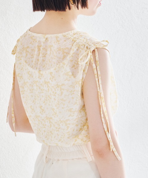 acro（アクロ）の「フラワープリントギャザーブラウス/AC1433（シャツ/ブラウス・レディース・ピンク/イエロー/ブルー/グリーン・ﾌﾘ-）」の18枚目の写真