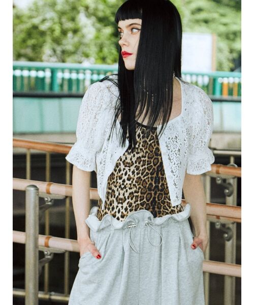 jouetie（ジュエティ）の「スクエアネックレースブラウス（シャツ/ブラウス・レディース・ブラック/レッド/オフホワイト・MEDIUM）」の13枚目の写真