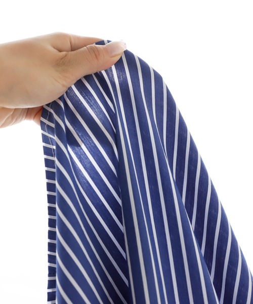 antiqua（アンティカ）の「ストライプ柄Aラインワンピース（ワンピース・キッズ・ブルー・130/140/150/160）」の3枚目の写真