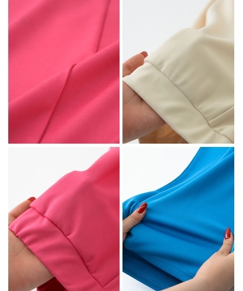 Re:EDIT（リエディ）の「[新色追加][低身長/高身長サイズ有]フロントスリットジョーゼットポンチIラインスカート（スカート・レディース・ブラック/ピンク/オレンジ/ブルー/アイボリー/グリーン/ホワイト系その他・SHORT/MEDIUM/TALL/LARGE）」の11枚目の写真