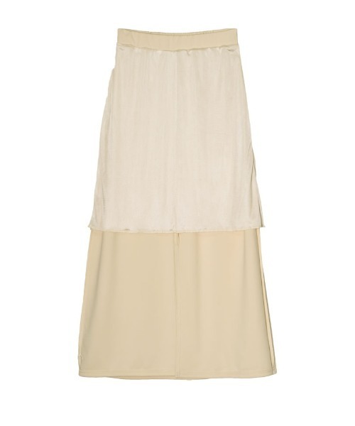 Re:EDIT（リエディ）の「[新色追加][低身長/高身長サイズ有]フロントスリットジョーゼットポンチIラインスカート（スカート・レディース・ブラック/ピンク/オレンジ/ブルー/アイボリー/グリーン/ホワイト系その他・SHORT/MEDIUM/TALL/LARGE）」の8枚目の写真