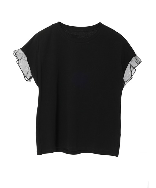 fifth(フィフス)の「チュールドッキングTシャツ(Tシャツ/カットソー・レディース・ホワイト/ブラック・M)」の13枚目の写真