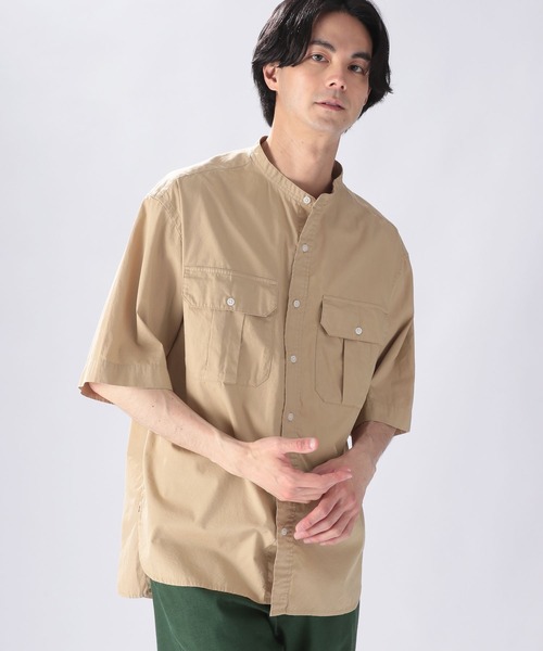 niko and...(ニコアンド)の「バイオワッシャーアーミーシャツ(シャツ/ブラウス・メンズ・ベージュ/ブルー/オフホワイト・MEDIUM/LARGE)」の1枚目の写真
