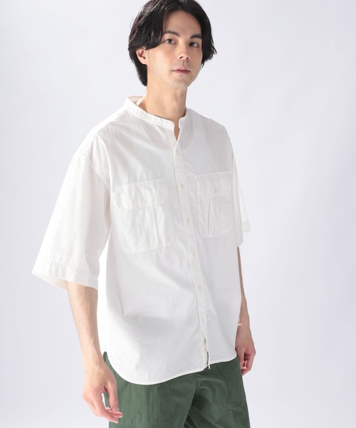 niko and...(ニコアンド)の「バイオワッシャーアーミーシャツ(シャツ/ブラウス・メンズ・ベージュ/ブルー/オフホワイト・MEDIUM/LARGE)」の2枚目の写真