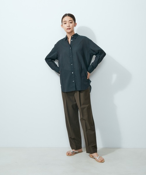 SALON adam et rope'（サロン アダム エ ロペ）の「オーバーチェックシャツ/無地（シャツ/ブラウス・レディース・ホワイト/ダークグリーン/ブルー系その他/ブラウン系その他2・FREE）」の18枚目の写真