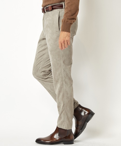 MEN'S BIGI（メンズビギ）の「コマスエードストレッチスラックス【セットアップ対応】（スラックス・メンズ・キャメル/グレー/ネイビー・01/02/03/04）」の11枚目の写真