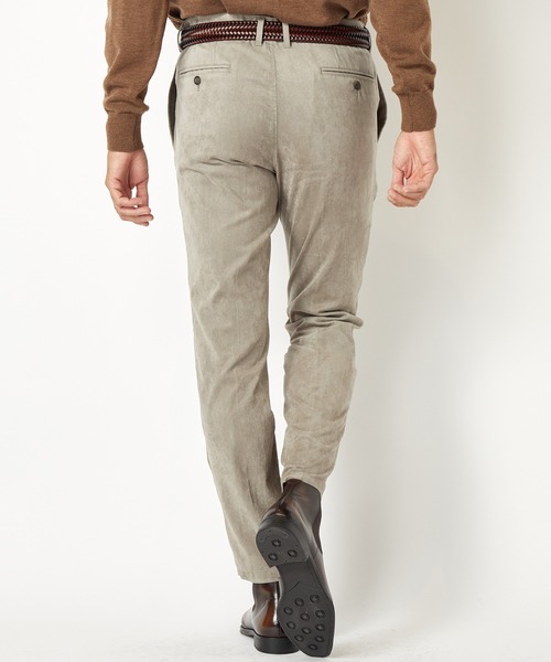 MEN'S BIGI（メンズビギ）の「コマスエードストレッチスラックス【セットアップ対応】（スラックス・メンズ・キャメル/グレー/ネイビー・01/02/03/04）」の12枚目の写真