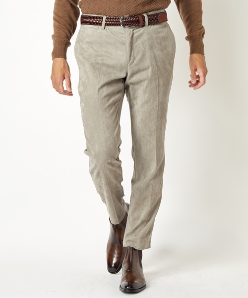 MEN'S BIGI（メンズビギ）の「コマスエードストレッチスラックス【セットアップ対応】（スラックス・メンズ・キャメル/グレー/ネイビー・01/02/03/04）」の10枚目の写真
