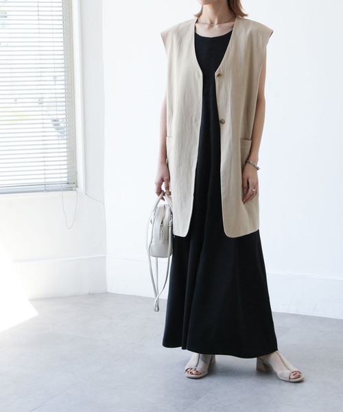 Chillfar(チルファー)の「アメスリロングワンピース(ワンピース・レディース・ブラック/ブラウン/ライム/アイボリー・MEDIUM/LARGE)」の13枚目の写真