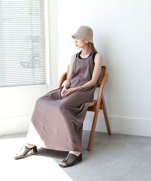 Chillfar(チルファー)の「アメスリロングワンピース(ワンピース・レディース・ブラック/ブラウン/ライム/アイボリー・MEDIUM/LARGE)」の15枚目の写真