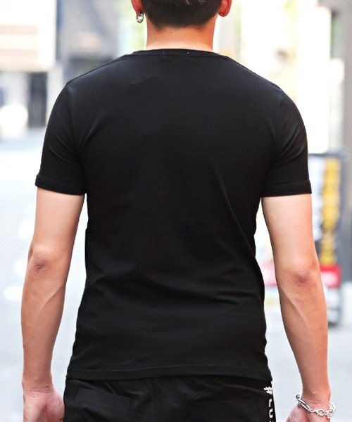 LUXSTYLE(ラグスタイル)の「立体ウレタンプリントTシャツ(Tシャツ/カットソー・メンズ・ホワイト/ブラック・M/L)」の3枚目の写真
