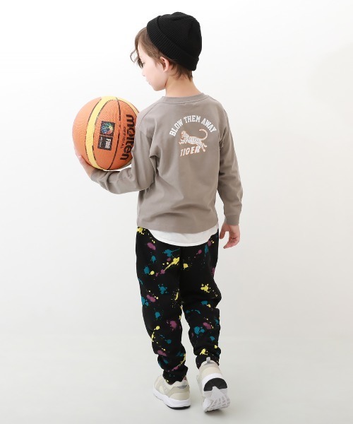 devirock（デビロック）の「プリント サルエル スウェットパンツ（スウェットパンツ・キッズ・ブラック/ベージュ/グレー/カーキ/ライトブラウン/モカ/ブラウン系その他/グレー系その他/グレー系その他2/ブラウン系その他2/その他11/その他12/その他13・80ｃｍ/90cm/110cm/100cm/120cm/130cm/140cm/150cm/160cm）」の14枚目の写真